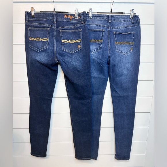 🔥Buy 1 Get 1!!   Indigo Rein Dark Blue Skinny Jeans - Picture 2 of 4